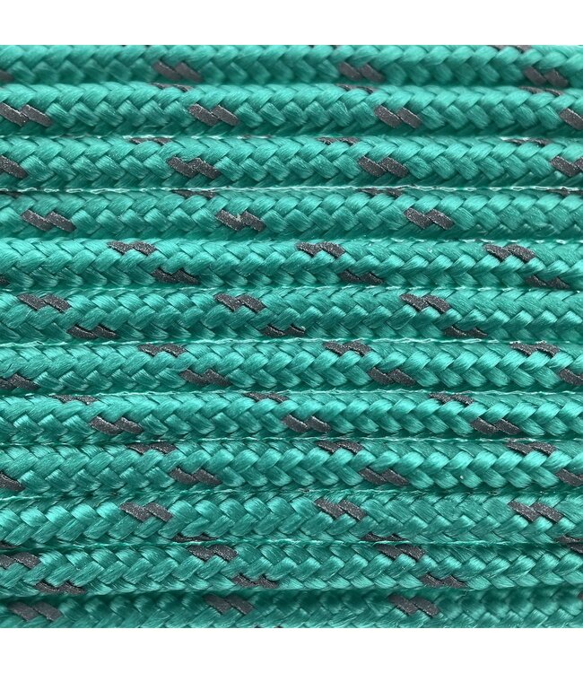 Paracord 100 type I Sea Green Reflective