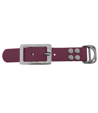 123Paracord Biothane adapter 25MM Whine red/Stainless steel