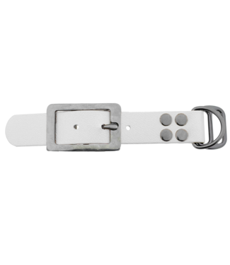 123Paracord Biothane adapter 25MM White/Stainless steel