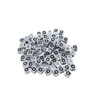 123Paracord Paracord alphabet letter beads White Q