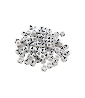 123Paracord Paracord alphabet letter beads White Y