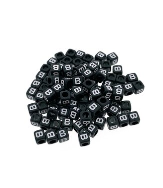 123Paracord Paracord alphabet letter beads Black B