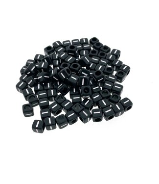 123Paracord Paracord alphabet letter beads Black I
