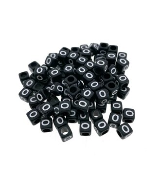 123Paracord Paracord alphabet letter beads Black O