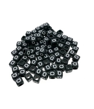 123Paracord Paracord alphabet letter beads Black Q