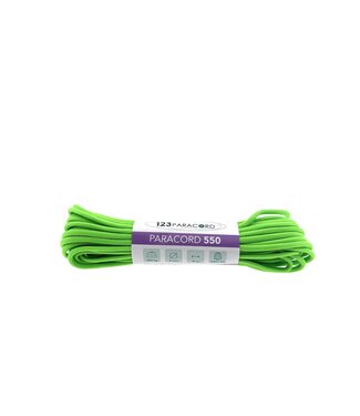 123Paracord Paracord 550 typ III Neon Vert - 10 mtr