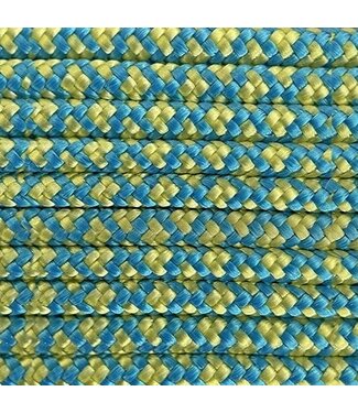 123Paracord Paracord 425 type II Dark Cyan / Banana Yellow Diamond