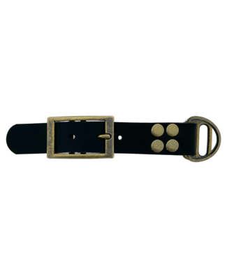 123Paracord Pull-up leather adapter 25MM Black/Antique Bronze