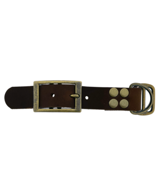 123Paracord Pull-up leather adapter 25MM Brown/Antique Bronze