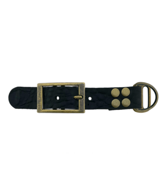 123Paracord Buffalo leather adapter 25MM Croco motif Black/Antique Bronze