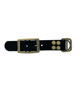 123Paracord Buffalo leather adapter 25MM Snake motif Black/Antique Bronze