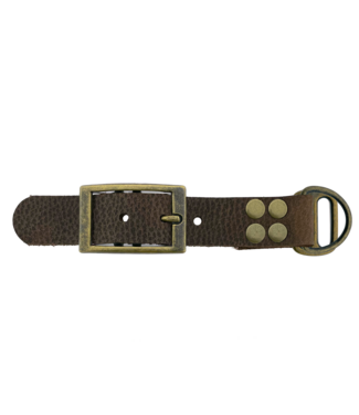 123Paracord Buffalo leather adapter 25MM Motif Brown/Antique Bronze
