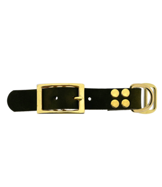 123Paracord Pull-up leather adapter 25MM Olive/Brass
