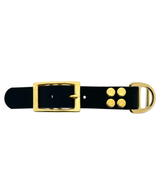 123Paracord Pull-up leather adapter 25MM Black/Brass