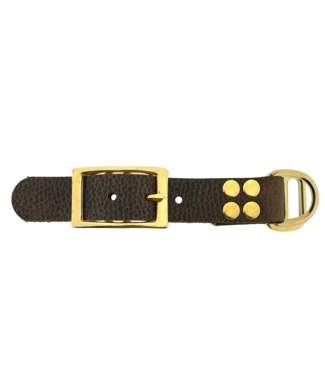 123Paracord Buffalo leather adapter 25MM Motif Brown/Brass