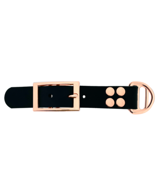 123Paracord Pull-up leather adapter 25MM Black/Rosegold