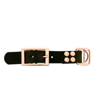 123Paracord Pull-up leather adapter 25MM Olive/Rosegold
