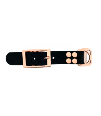 123Paracord Buffalo leather adapter 25MM Snake motif Black/Rosegold