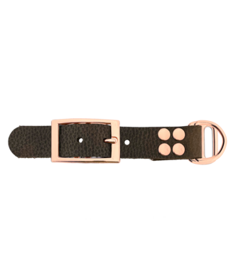 123Paracord Buffalo leather adapter 25MM Motif Brown/Rosegold