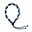 123Paracord DIY anti-tick collar Capri Blue/Pastel Sky Blue
