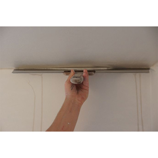 Gipsmes alu 280x0,7 mm RVS met LEDEREN-greep