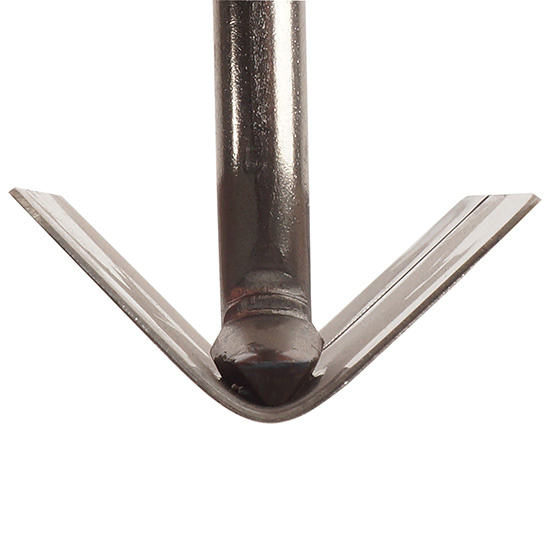Super Prof Japanse Hoektroffel inwendig dubbeltje rond 100x30mm RVS HG