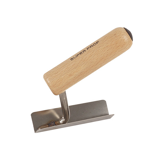 Super Prof Japanse Hoektroffel inwendig scherp 100x26mm RVS HG