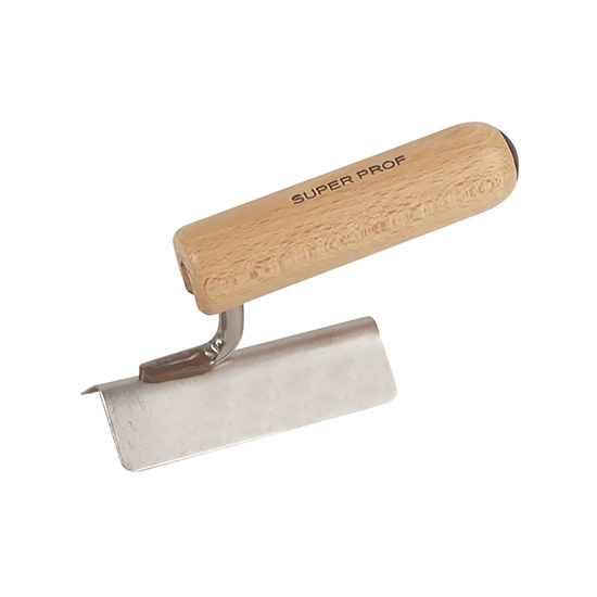 Super Prof Japanse Hoektroffel uitwendig dubbeltje rond 100x30mm RVS HG
