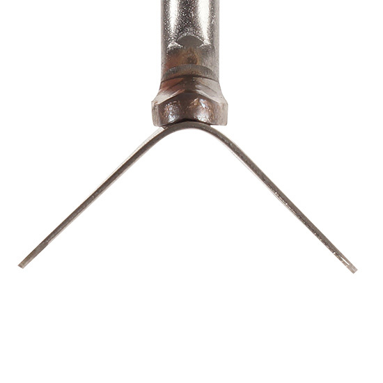 Super Prof Japanse Hoektroffel uitwendig dubbeltje rond 100x30mm RVS HG