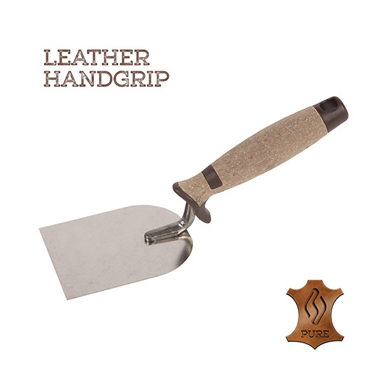Super Prof Bandtroffel 80 mm RVS Lederen greep