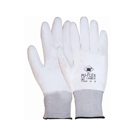 M-Safe, handschoen, PU-flex nylon wit categorie 2 maat 8 / M