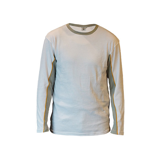 Be-Wear, T-shirt lange mouw wit-grijs maat XXXL