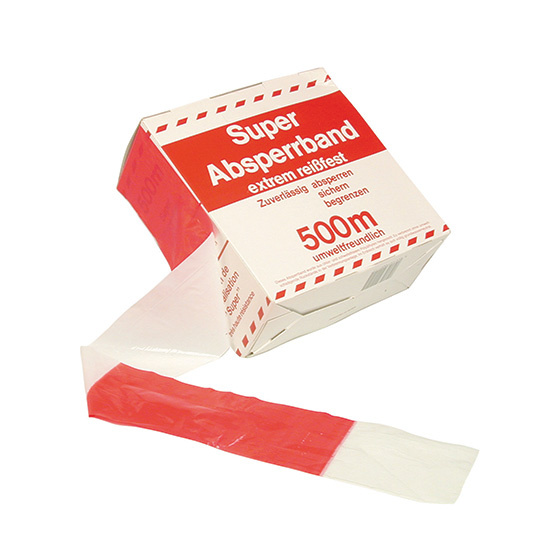 Afzetband rood/wit 500 m