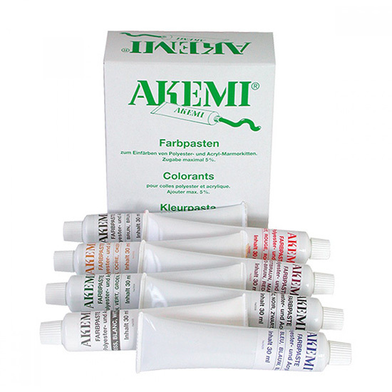 Akemi Kleurpasta Polyester - 8 Kleuren