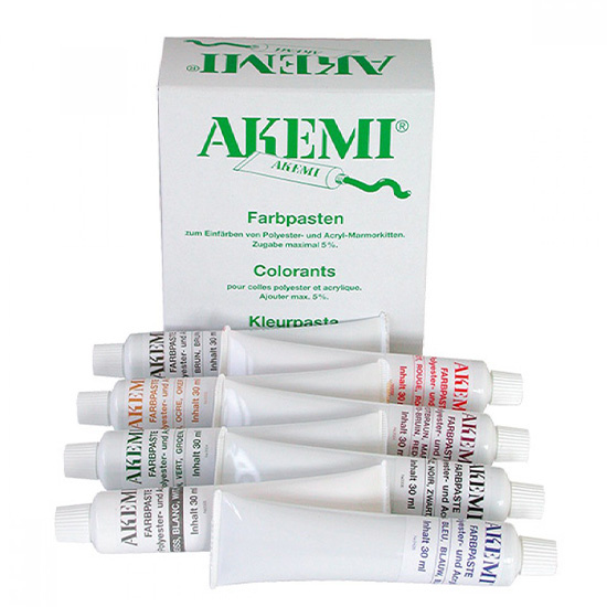 Akemi Kleurpasta Polyester - 8 Kleuren