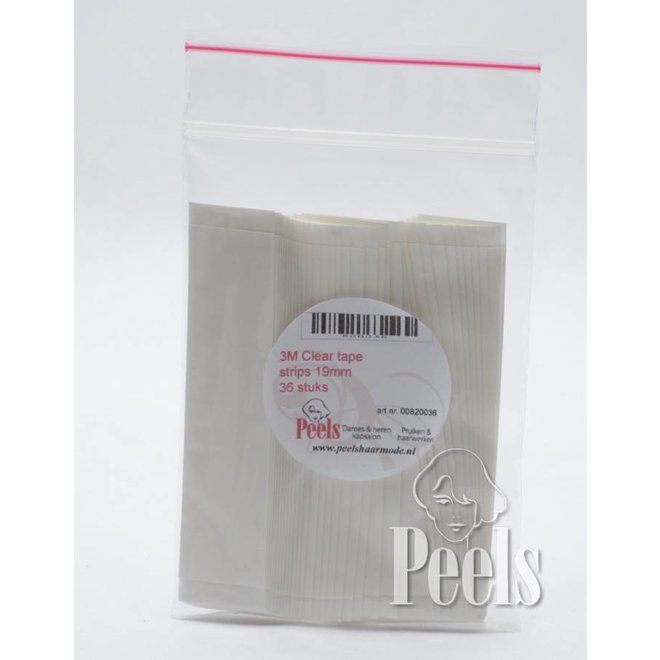 3M Clear tape strips 19mm