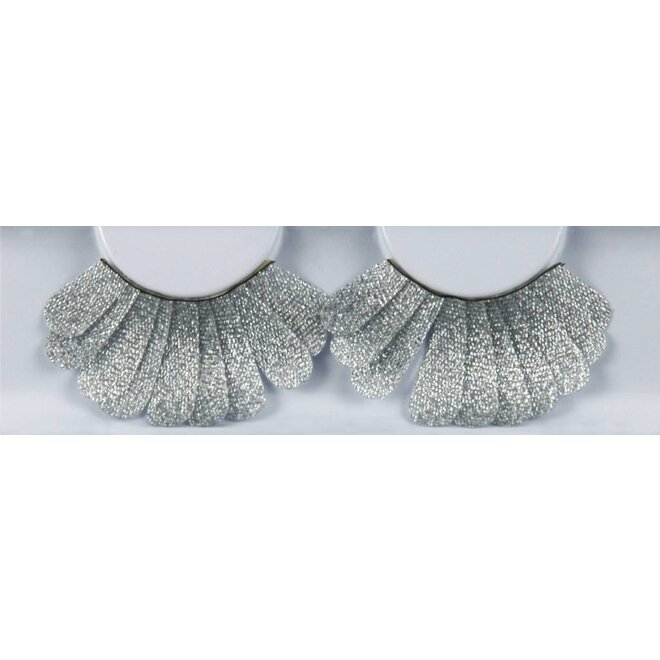 Zilver-Glitter-Veer Wimpers