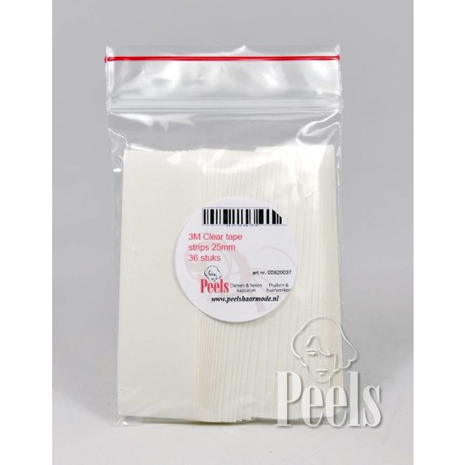 3M Clear tape strips 25 mm