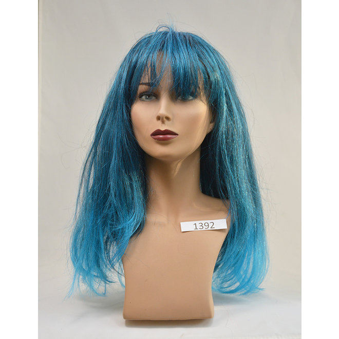 Pruik Blauw
