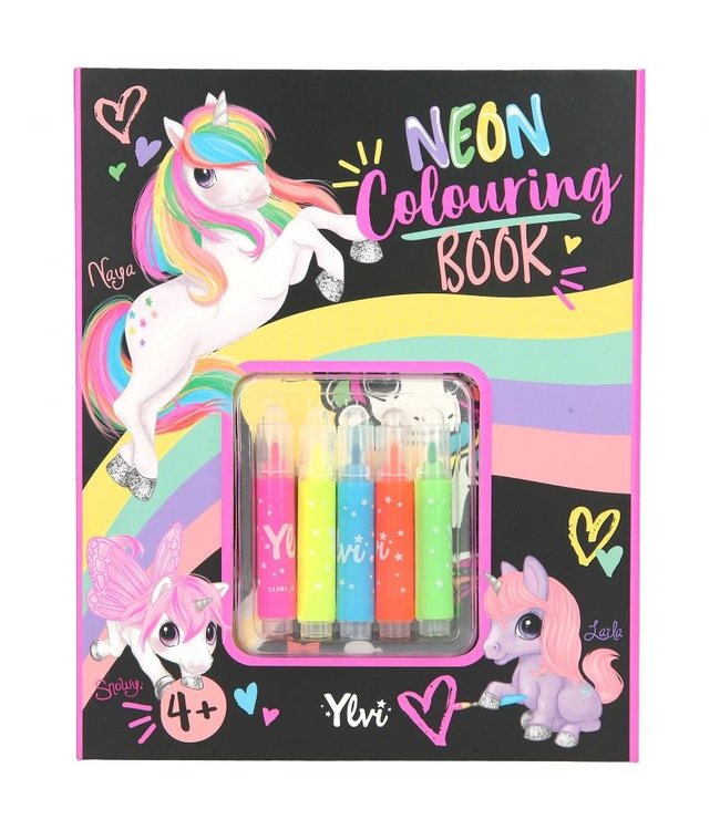 TOPModel Ylvi & The Minimoomis- Unicorn Neon Kleurboek Met Stiften