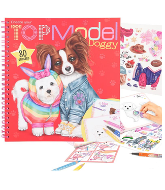 TOPModel TOPModel - Kleur- en Stickerboek - Ontwerp Jouw Eigen Hond - Doggy