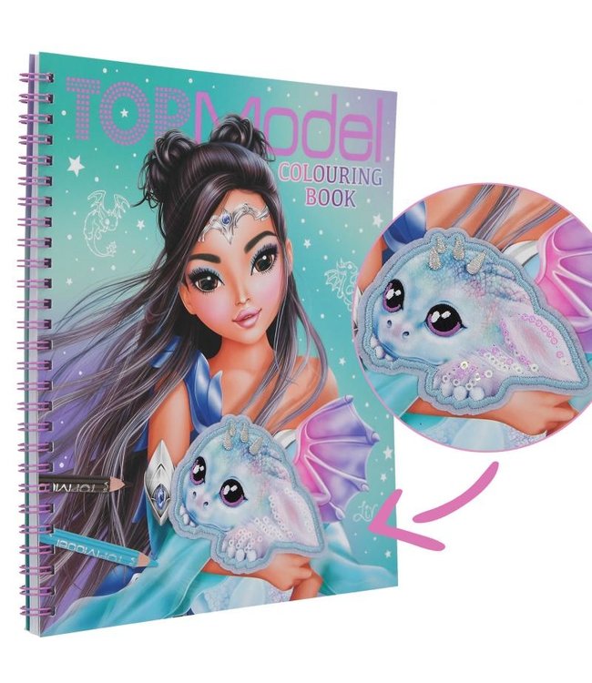 TOPModel TOPModel - Kleur- en Stickerboek Met Pailleten - Dragon Love