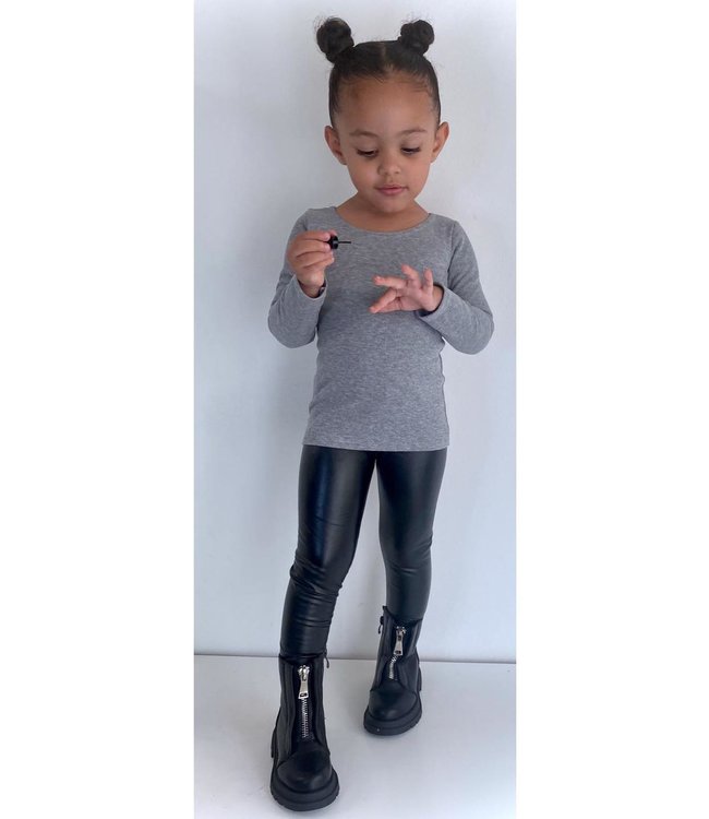 Draakjes en Boefjes Leatherlook Legging - Zwart