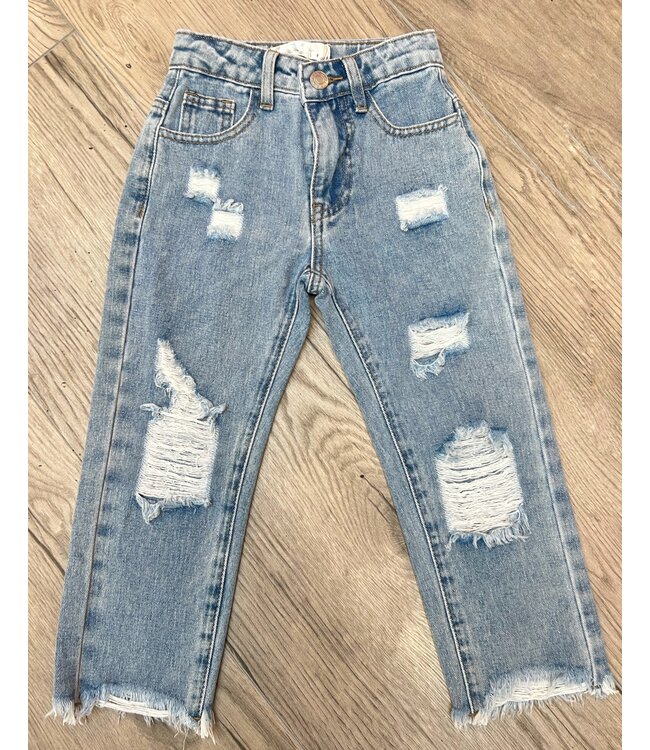 Denim Ripped Jeans - Blauw