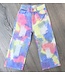 Rainbow Denim Jeans - Fuchsia