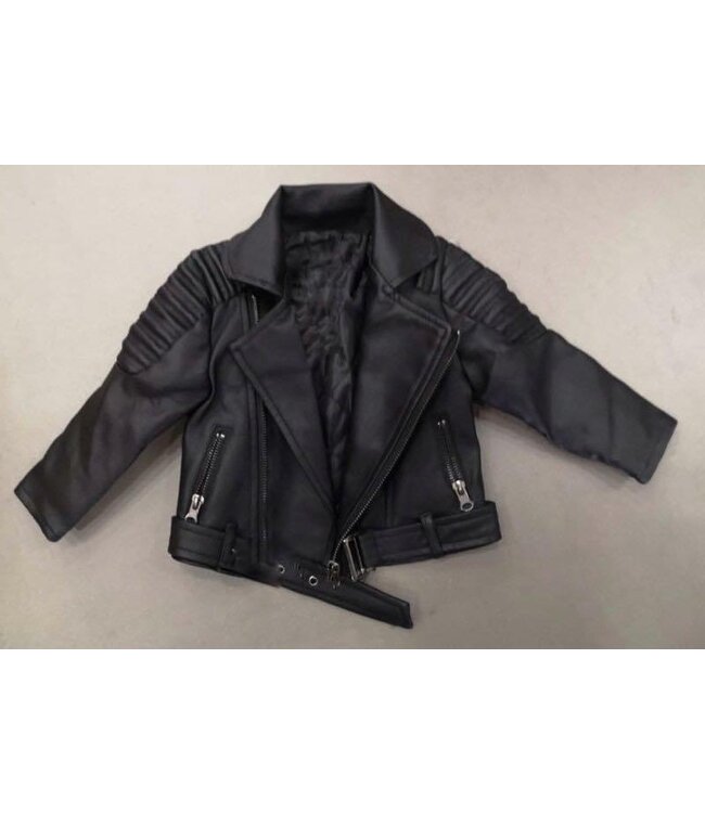 Draakjes en Boefjes Leatherlook jacket - Zwart