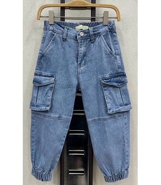 Denim Cargo Jeans - Blauw