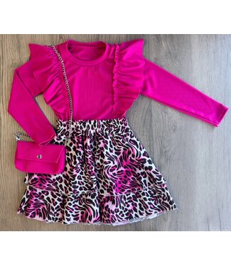 Leopard Set 3-Delig - Fuschia