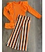 Draakjes en Boefjes Flared broek met strepen - Oranje