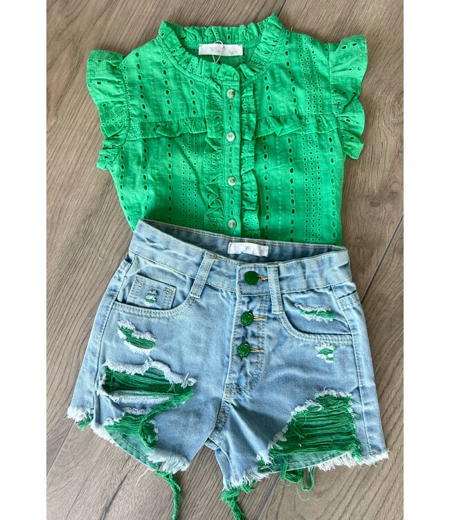 Denim Short - Groen